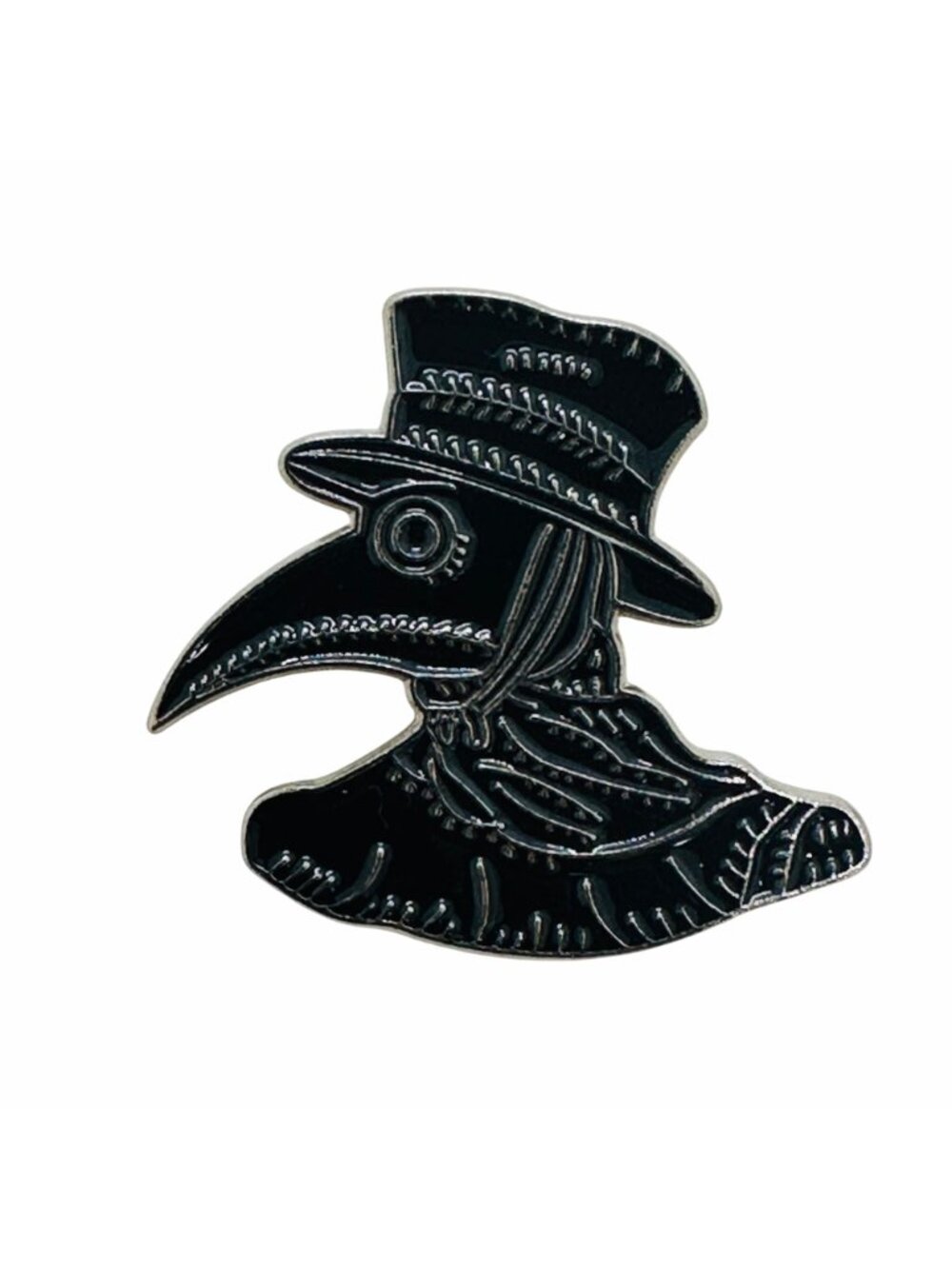 ✨Plague Doctor Black Brooch Pin Enamel Metal Badges Lapel Brooch Crow Raven✨ - Picture 4 of 5